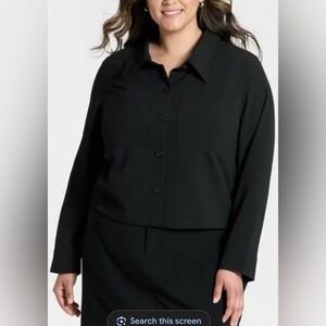 Women’s Plain Weave Shirt Jacket-M